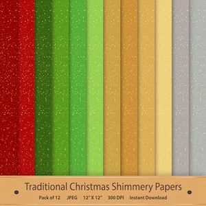 Glitzer-Digital-Papier Weihnachts-Digital-Papier Schimmernder Papiersatz Rot Grün Strukturiert Scrapbook-Papier Backdrop Traditionelles braun grau grau