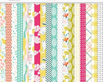 Hello April Spring Digital Paper: Easter Patterns (Digital Download)