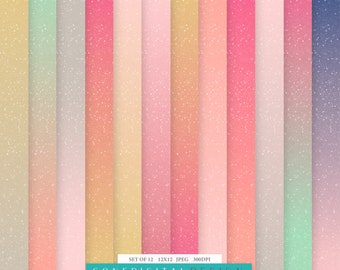 Ombre Glitter Digital Paper: Shimmery Pink Cardstock (Digital Download)