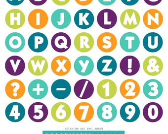 Halloween Digital Alphabet Numbers Not So Spooky Cute Digital Alphabet PNG October Printable Stickers Alphabet Clip Art Scrapbook Character