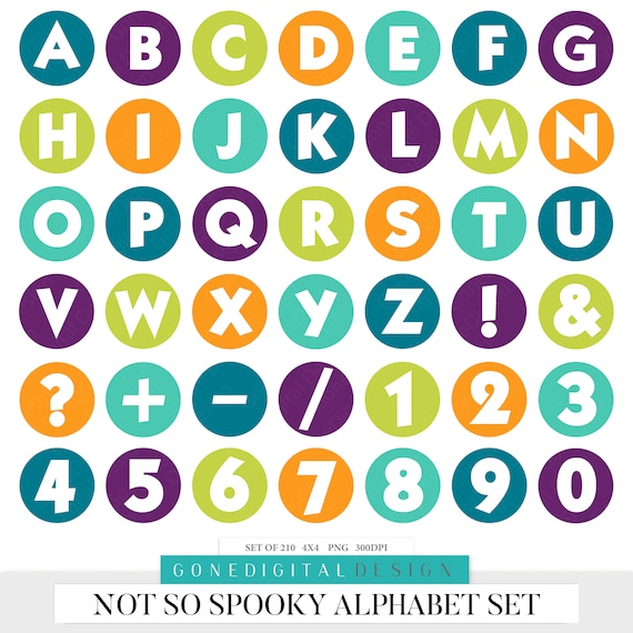 Scrapbook Numbers & Letters Stickers