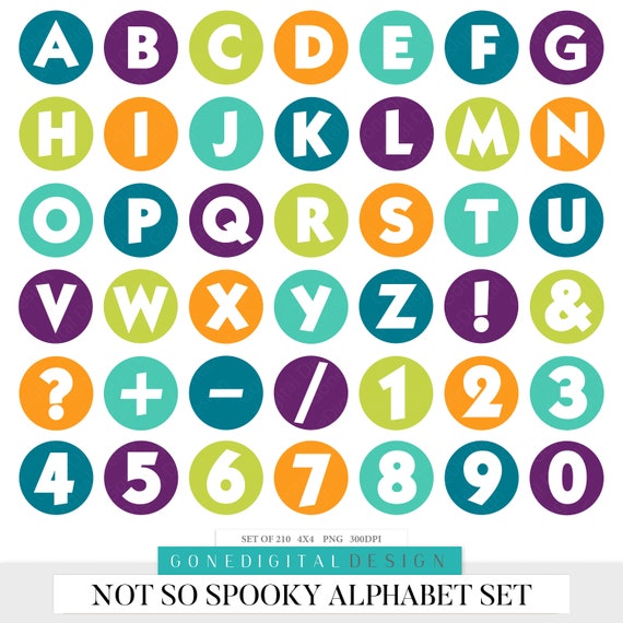 Scrapbook Numbers & Letters Stickers