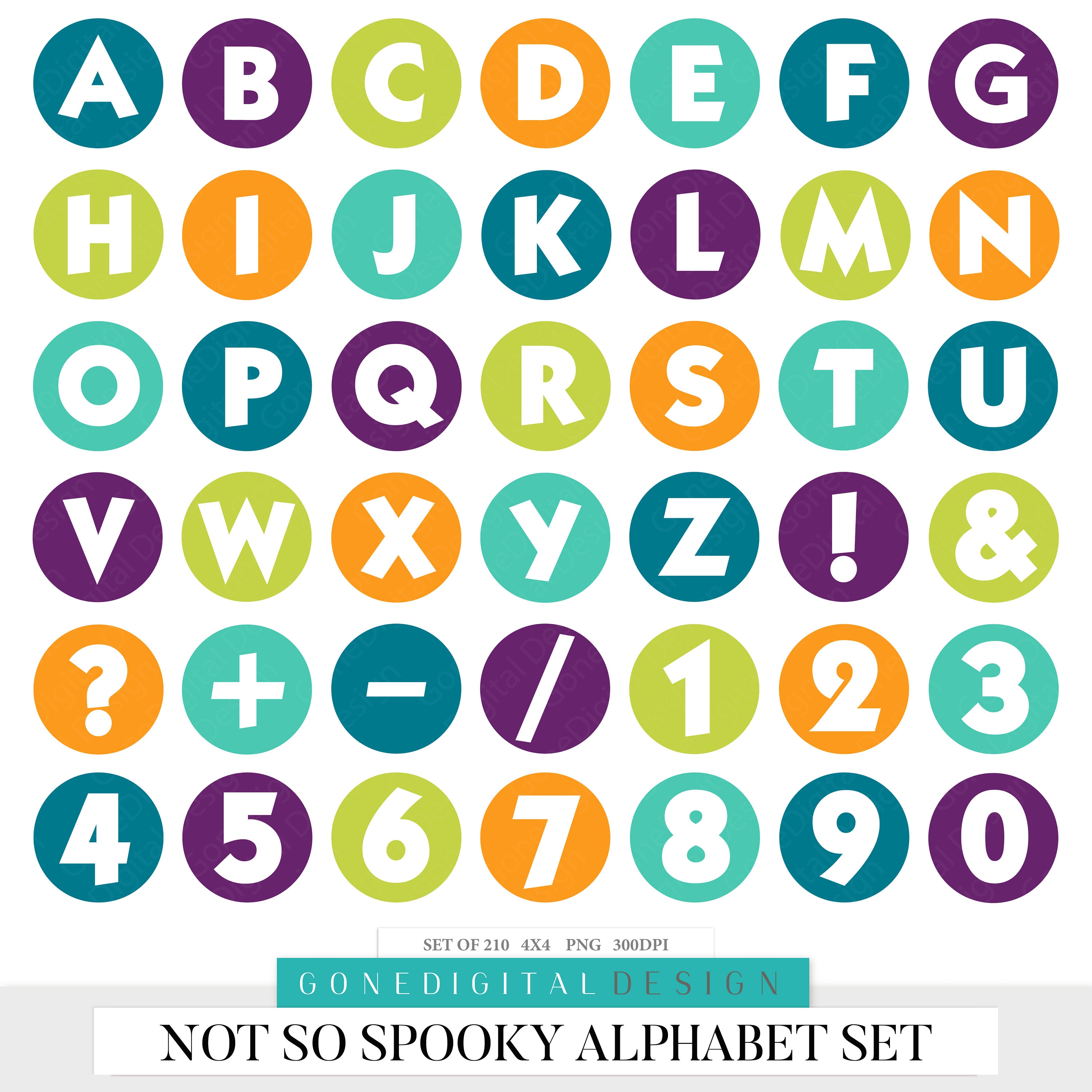 halloween digital alphabet numbers not so spooky cute digital etsy new zealand