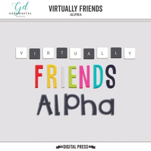 Scrapbook Digital Alphabet Clipart Letters Stickers Social Media Font Sticker Alpha Stickers Keyboard Letter Stickers PNG Virtual Online