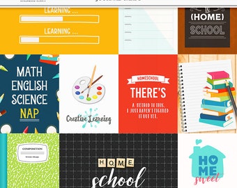 Homeschool Journal Cards: School Scrapbook Dividers (Digital Download)
