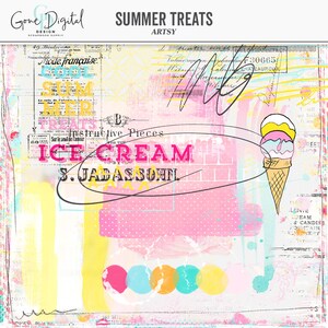 Summer Treats Summer Clip Art Borders Watercolor Digital Paint Clipart Digital Stamps Watercolor Clipart Border Clipart Mixed Media Digital