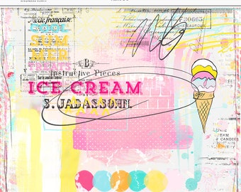 Summer Treats Clipart: Watercolor Ice Cream, Digital Stamps (PNG)