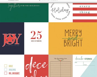 December Christmas Journaling Cards: Scrapbooking & Card Making (Digital Download)