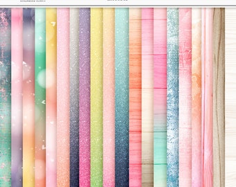 Valentine Digital Paper Pack: Bokeh, Woodgrain, Glitter (Digital Download)