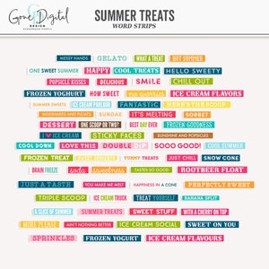 Sweet Summer Digital Journaling Summer Quotes Digital Word Art Ice Cream Quotes Summer Sweet Treats Popsicle Quotes Stickers Food Quotes
