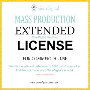 Mass Production Extended License: Commercial Use, 5000 Units (Digital Item)