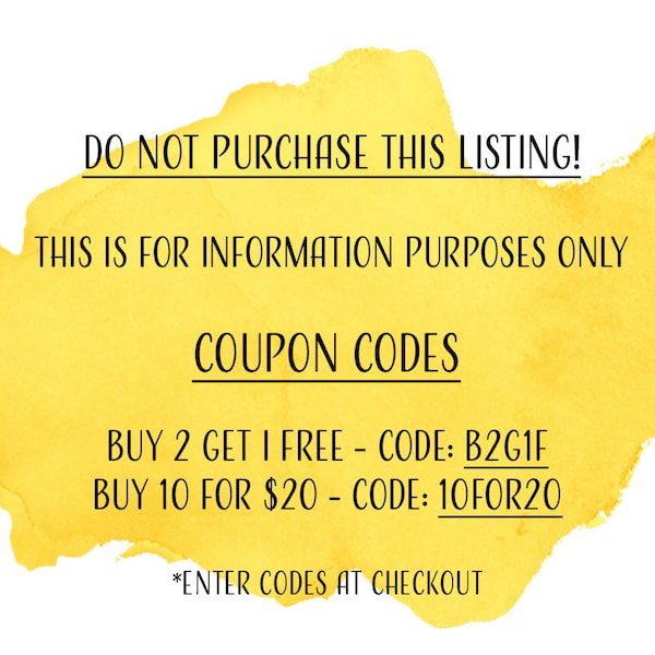 Buy 2 Get 1 Free Etsy Coupon DO NOT PURCHASE! Just Copy Code and Enter at Checkout Etsy Discount - One Item Free Digital Scrapbook Supplies