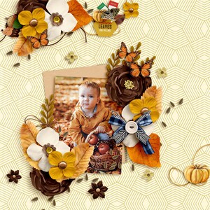Autumn Clipart: Fall Scrapbook Elements, Stickers, Word Art (Digital Download) image 2
