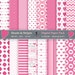 Pink Digital Paper Pack Valentine Digital Scrapbooking Paper Hearts ...