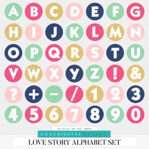 Love Story Digital Scrapbook Bundle: Clipart, Paper, Word Art (Digital Download) image 6