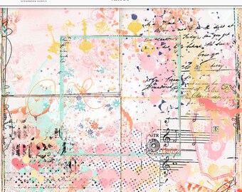 Artsy Valentine Clipart: Watercolor Hearts, Paint Splatters (Digital Download)