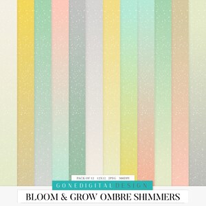 Digital Spring Bundle Spring Scrapbook Paper Bundle Clipart Elements Bloom & Grow Spring Kits Printable Paper Printable Clip Art PNG Words image 6