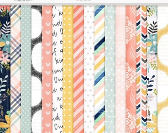 Mother's Day Digital Paper Pack: Floral Scrapbook Patterns (Digital Download)