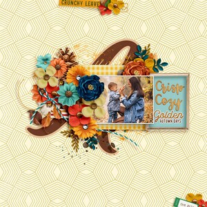 Autumn Clipart: Fall Scrapbook Elements, Stickers, Word Art (Digital Download) image 4