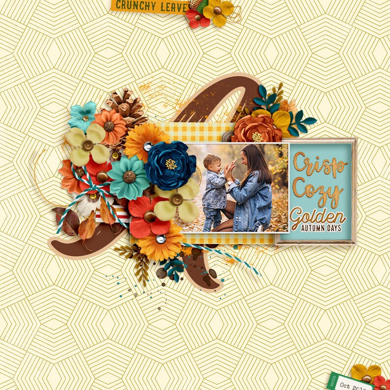 Autumn Clipart: Fall Scrapbook Elements, Stickers, Word Art (Digital Download) image 4