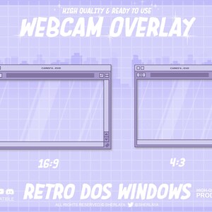 2x Webcam Overlaypastel Retro DOS Lavender / Pastel / Cute / Camera ...