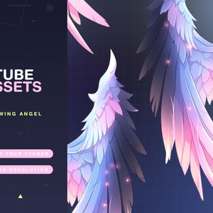 Vtuber Assets Angelic Wings / Vtube / Vtubing / Twitch / Kawaii / Manga / Cute / Angel / Watercolor / Feathers