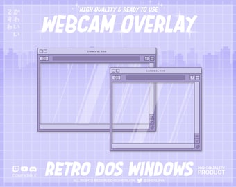 2x Webcam OverlayPastel Retro DOS Lavender / Pastel / Cute / Camera Overlay / Water / Sailor / Violett / Purple / Vintage / Pixelart