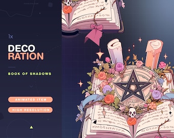1x Animated Decoration Stream Asset / Halloween / Witchy / VTuber / Cute / Shadows / Wicca / Vtube / Kawaii