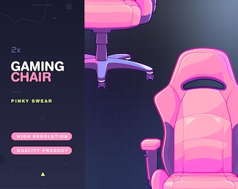 2x Vtuber Gaming Chair Pinky Swear / Purple / Assets / VTuber / Cute / Pink / Mint / Vtube / Kawaii