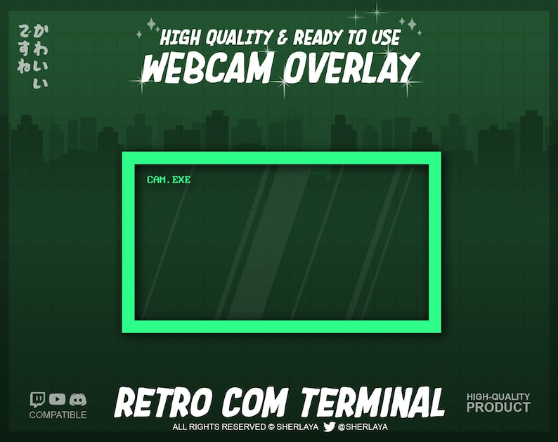 Computer Terminal Overlay Webcam Overlay Retro Com Terminal / Vintage / VGA / Pixelart / DOS ...