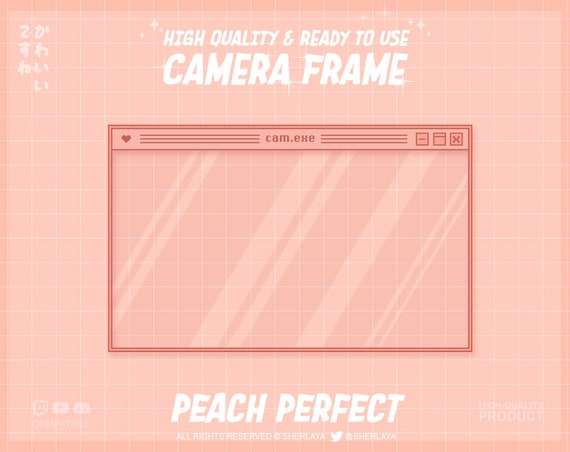 Webcam Overlay Peach Perfect Windows Pastel Border Pixel
