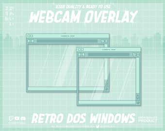 2x Webcam OverlayPastel Retro DOS Mint / Pastel / Mignon / Superposition de caméra / Eau / Marin / Violett / Violet / vintage / Pixelart