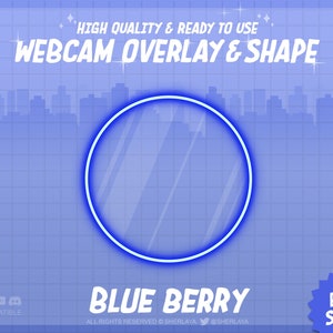 May include: Blue and white webcam overlay with a circle shape and the text "BLUE BERRY" and "EASY SETUP!" on a blue grid background.