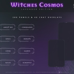 Stream Bundle WITCHES COSMOS Lavender / Purple / Wicca / Halloween