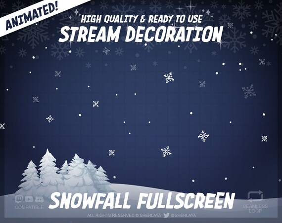 2x Animated Stream Decoration Snowfall Fullscreen Overlay / Christmas /  Advent / Winter / Xmas / Season / December / Cozy / Lights - Etsy.de, image size:570x452