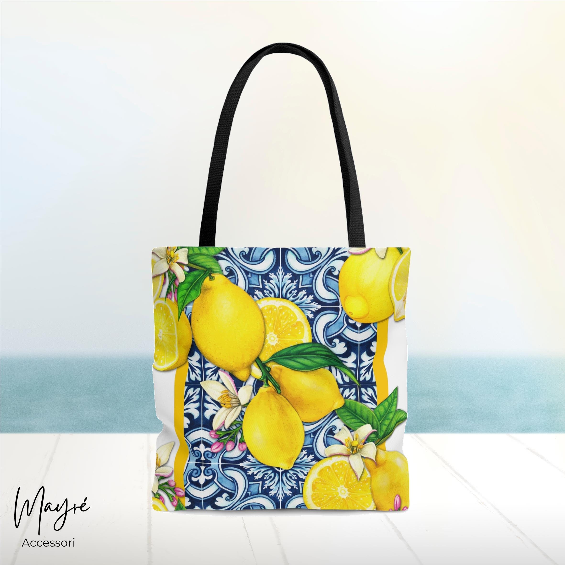 Positano Clutch Bag Purse Pochette - Artisan Italy Lemon Tile