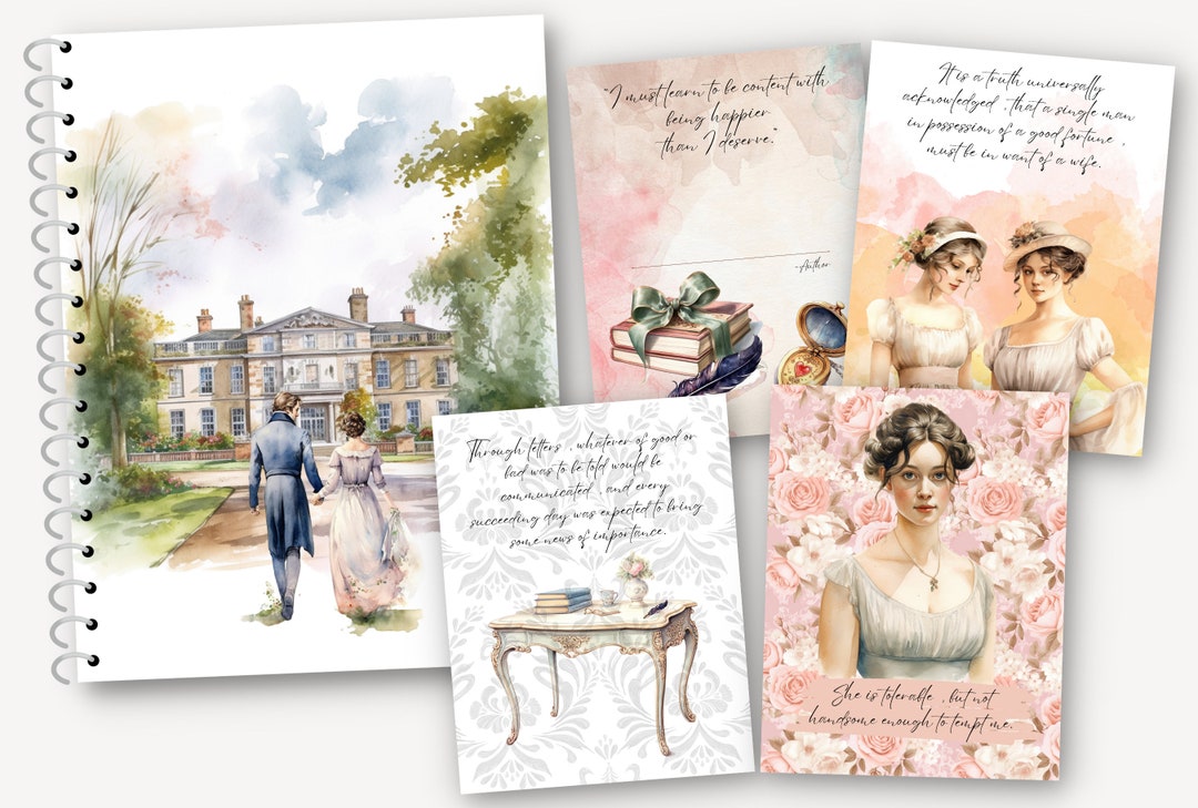 Printable Pride and Prejudice Planner, Digital Download, 2024 Calendar