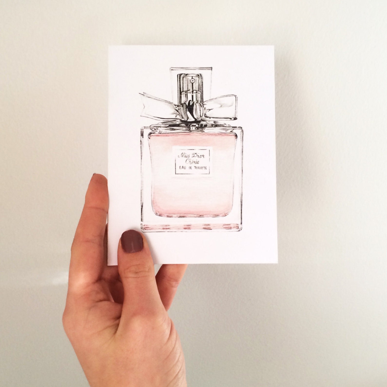 Miss Dior Greeting Card Perfume Illustration Fashion Etsy