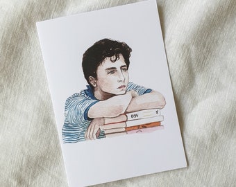 Elio greeting card - Timothee Chalamet card - Call Me By Your Name - Valentine's Day card - Unique card