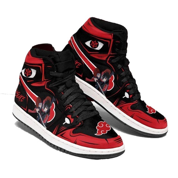 Sasuke Shoes Akatsuki Costume Anime Jd1s Sneakers Etsy