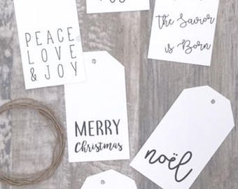 Printable Christmas Holiday Gift Tag Set