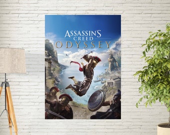 Assassin's Creed Odyssey Poster - Video Game Print - Gameing Home Wall Decor Art Print - Game Art Poster - Size 13x20" 24x36" 27x40" 32x48"