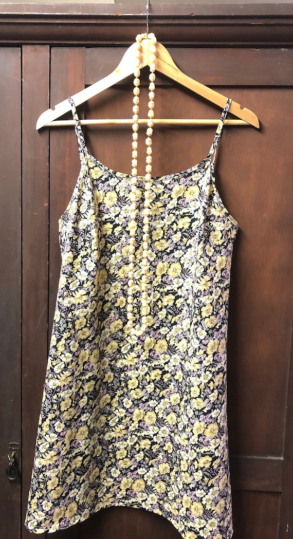 Handmade Short A-Line Bias Cut Butter Floral Print Pure Cotton Slip Dress