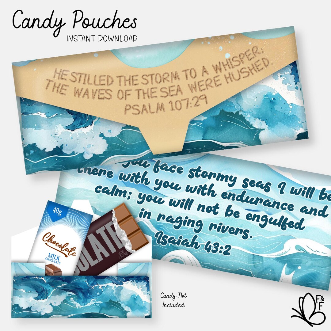 Printable Christian Candy Bar Wrappers: Bible Verse, Sunday School ...