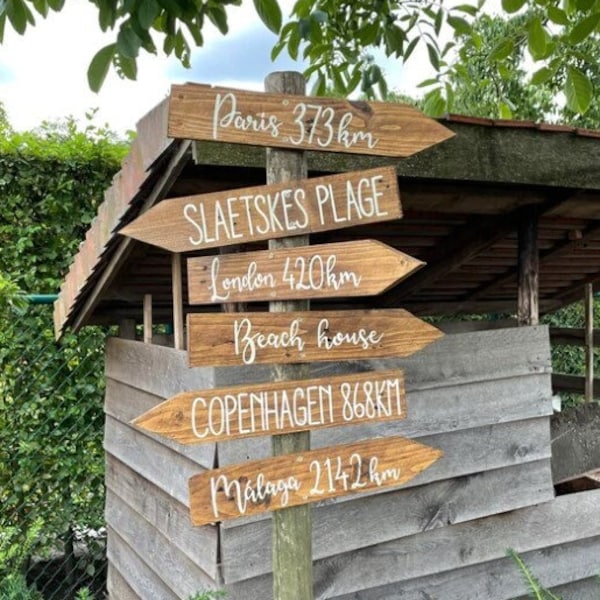 Panneaux fléchés en bois PAR FLECHE. Remises groupées. Flèches en bois personnalisées et respectueuses de l'environnement