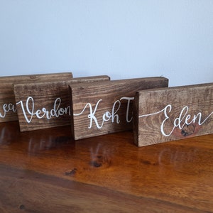 Wooden Table Name Numbers. Eco-friendly Large Wedding table numbers.