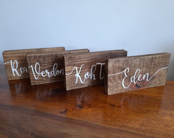 Wooden Table Name Numbers. Eco-friendly Large Wedding table numbers.