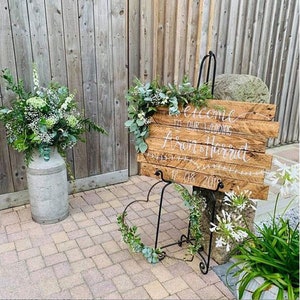 Personalised Wedding Wooden Welcome Sign. Eco-friendly