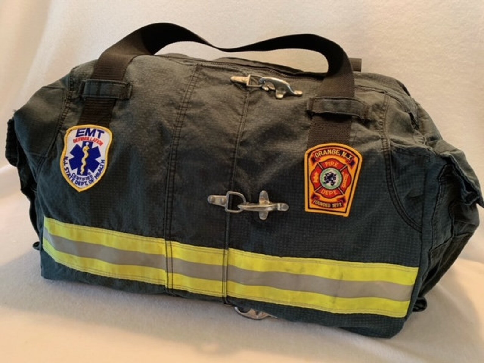 Firefighter Bunker Gear Duffel Bag Black with Lime/grey trim Etsy