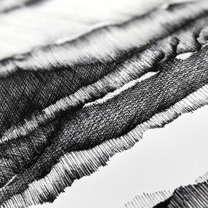 A3/A4 GICLEE Limited Edition print, Monochrome Contemporary Abstract drawing image 7